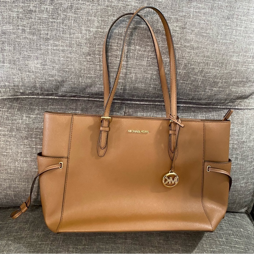 Michael Kors leather large utility travel tote